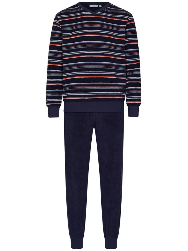 pastunette-navy-nights-pyjama-blau-herren-frottee image 1