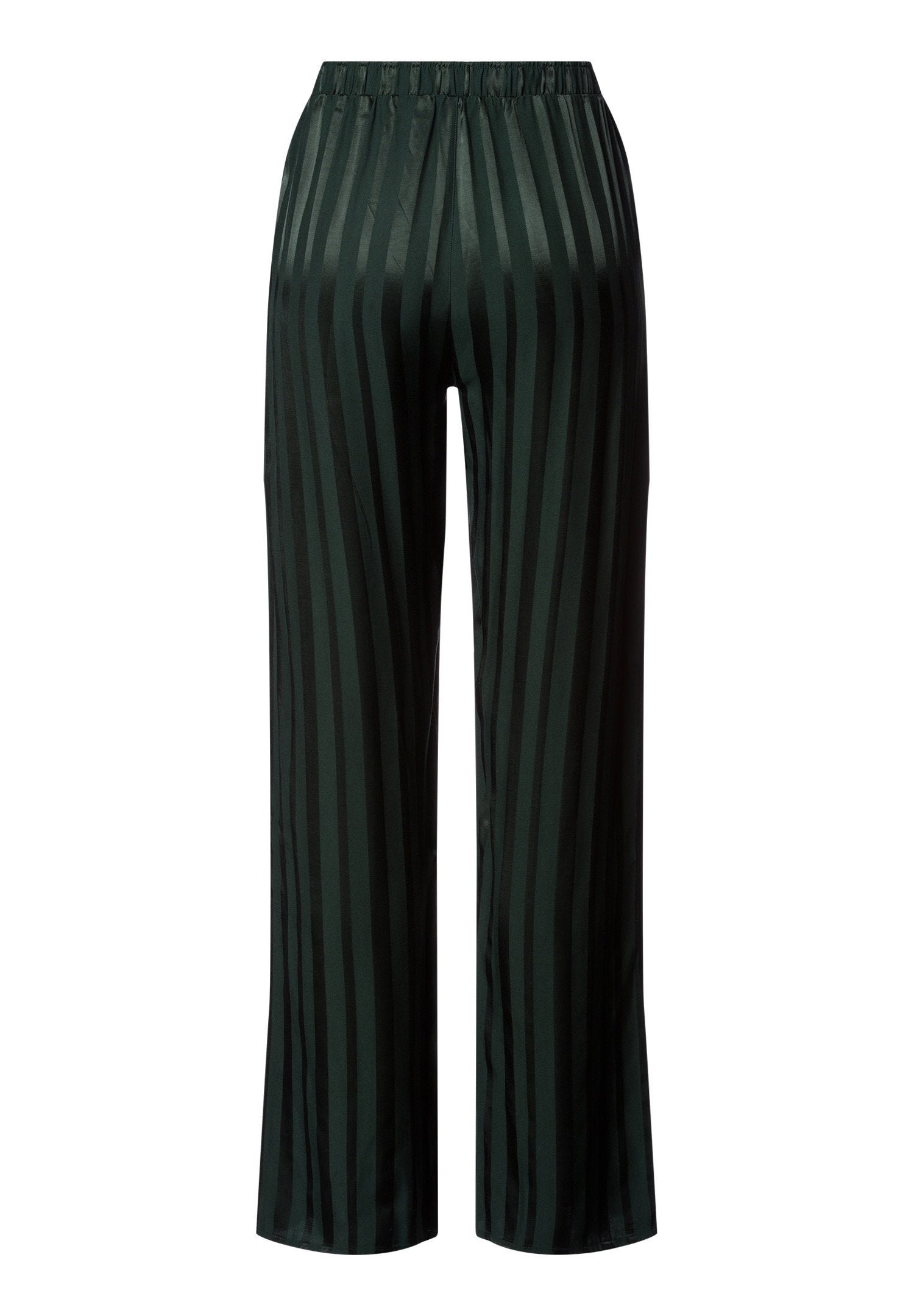hanro-indra-pyjamahose-lang-dark-malachite-viskose-jacquard image 3