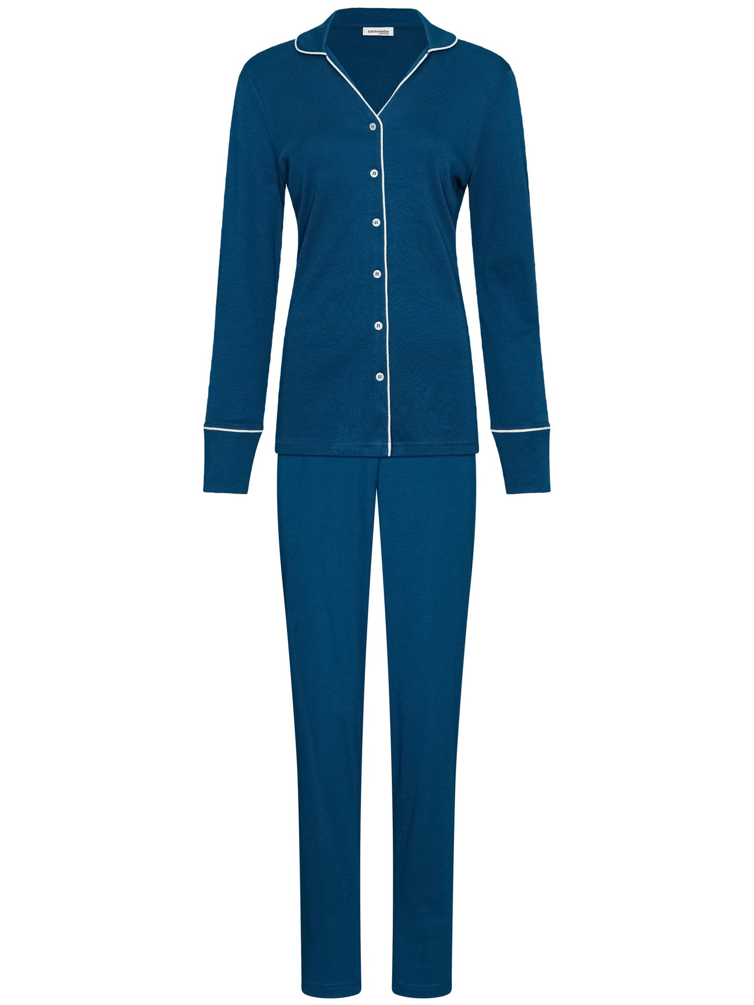 pastunette-premium-blue-mirage-pyjama-blau-baumwolle image 1