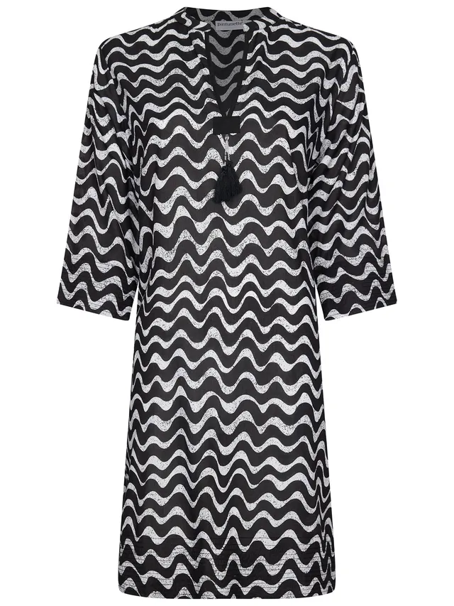 pastunette-beach-waves-strandkleid-schwarz-baumwolle image 1