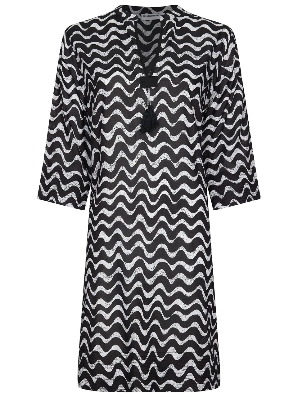 pastunette-beach-waves-strandkleid-schwarz-baumwolle image 1