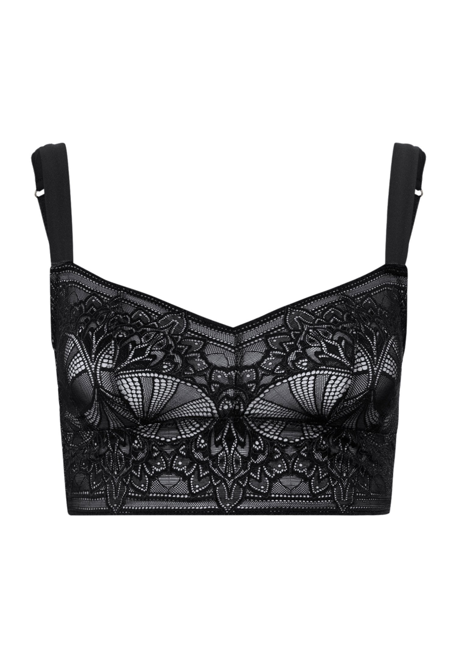 hanro-holly-bralette-bustier-schwarz-spitze image 1