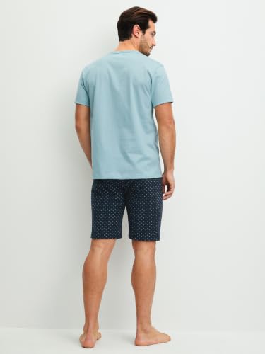 calida-relax-imprint-pyjama-herren-kurz-gr-50-baumwolle image 7