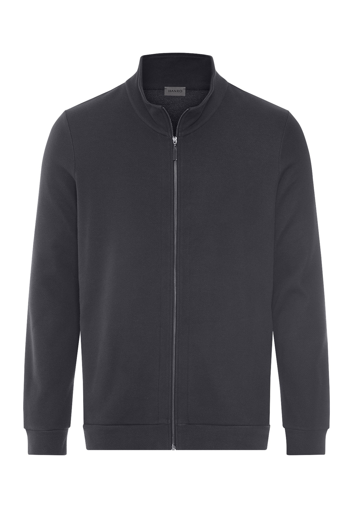 hanro-travelwear-cardigan-smokey-charcoal-baumwolle image 1