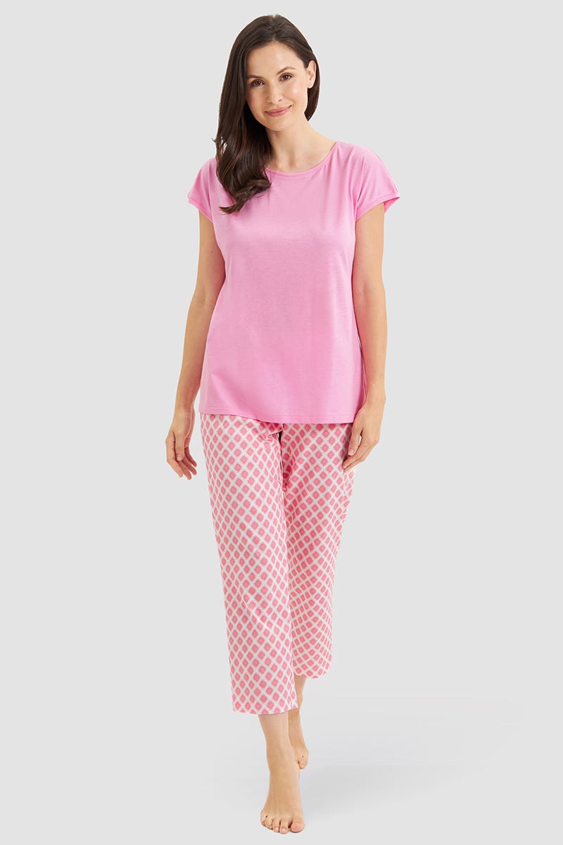 r-sch-be-happy-7-8-pyjama-rautendruck-rosa-baumwolle image 1