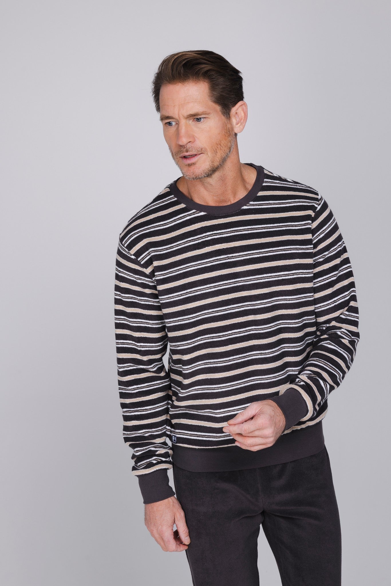 pastunette-urban-essence-pyjama-herren-braun-baumwolle-2 image 6