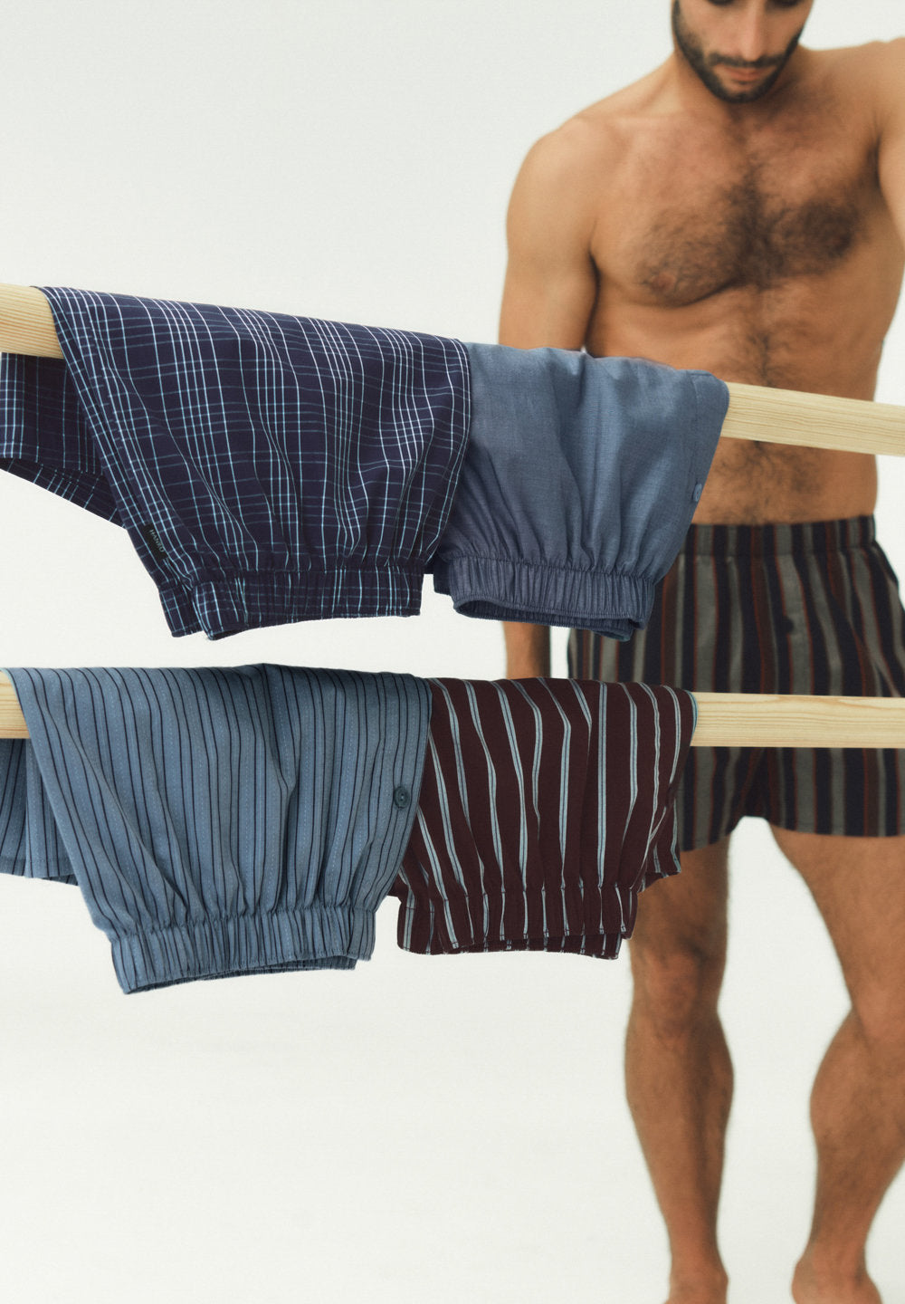 hanro-fancy-woven-boxers-boxershorts-chambray-blue-baumwolle image 7