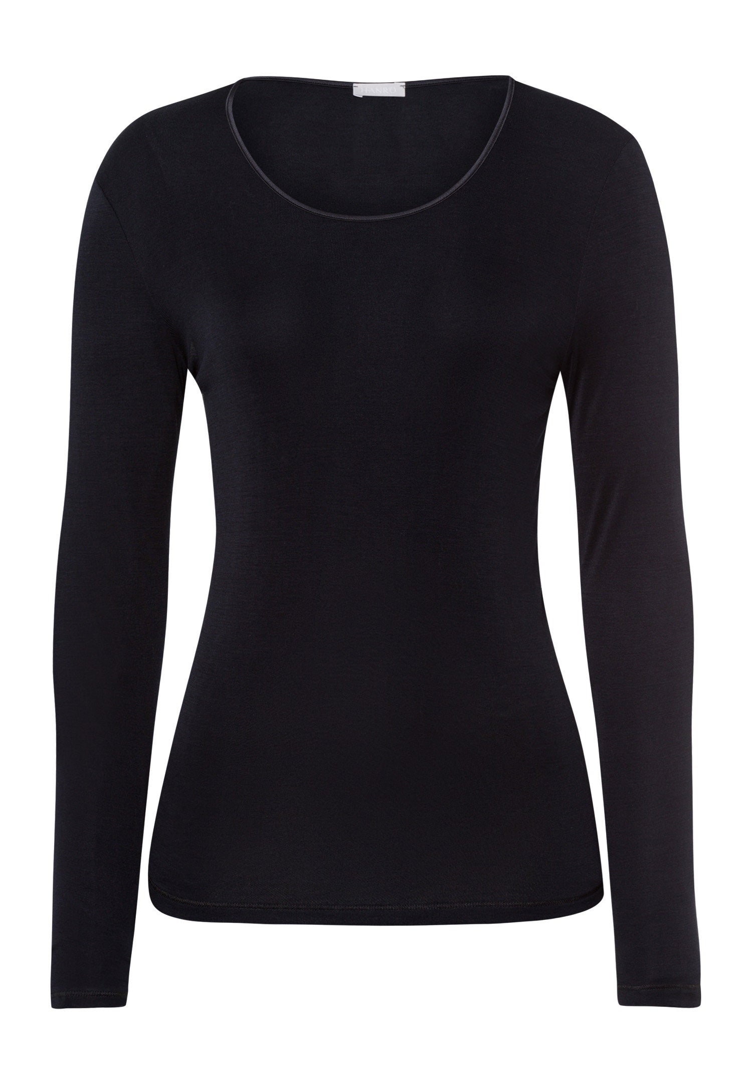 hanro-pure-silk-langarmshirt-schwarz-damen-100-seide image 1