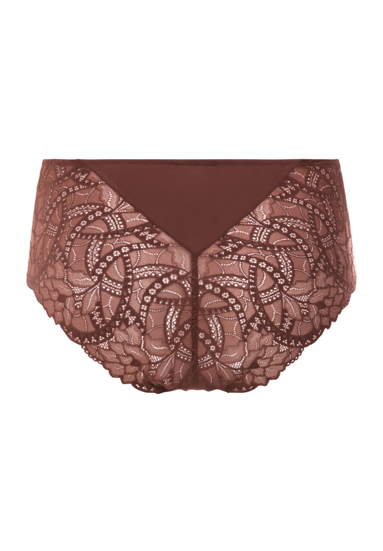 hanro-azelia-maxi-briefs-slip-cinnamon-mit-spitze-viskose image 4
