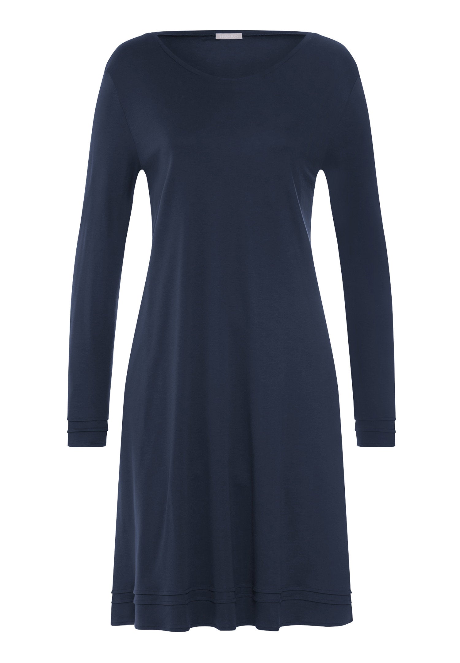 hanro-pilar-nachthemd-100cm-deep-navy-damen-baumwolle image 1
