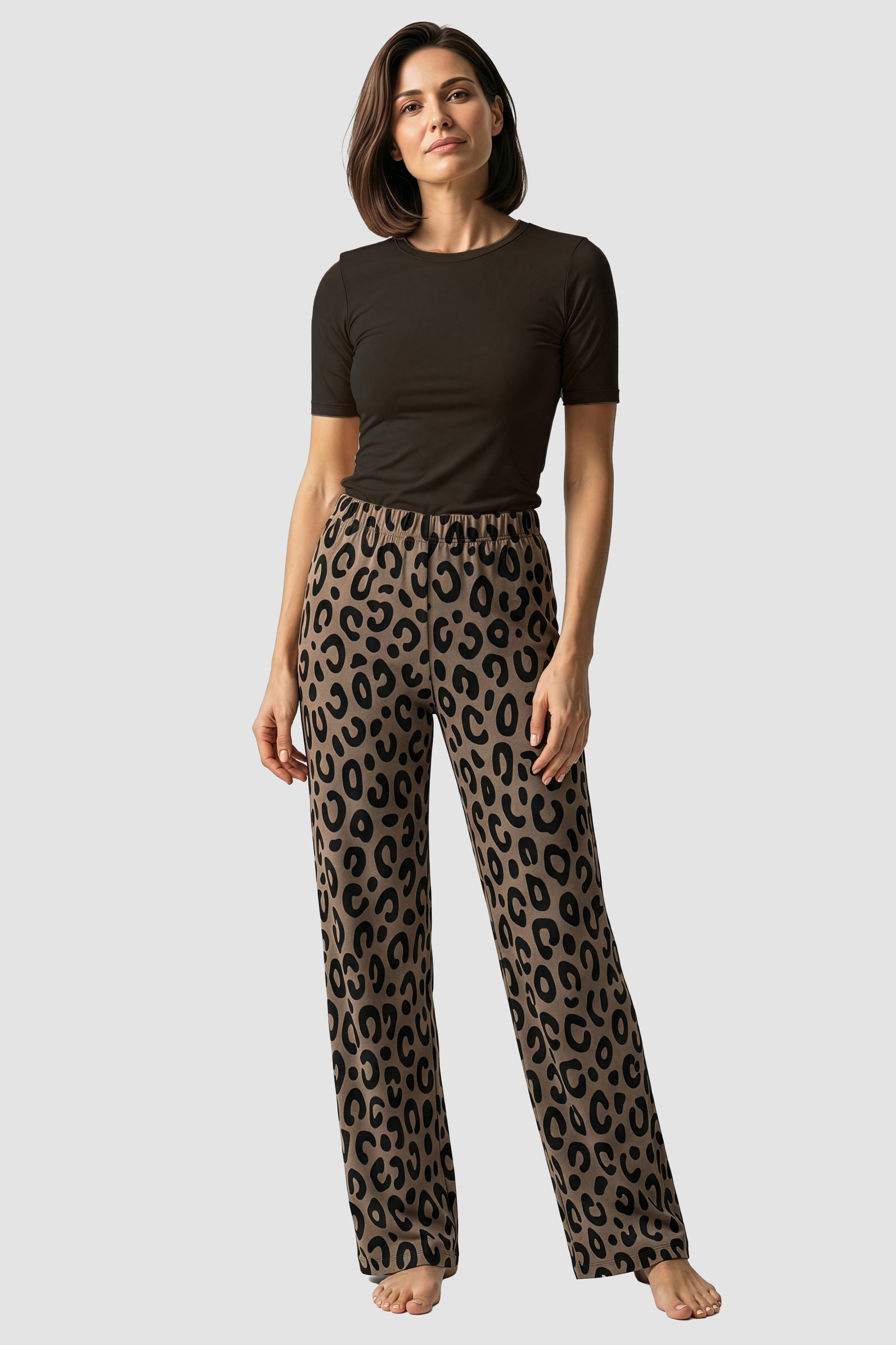 r-sch-be-happy-pyjamahose-braun-gemustert-jersey-lang image 4
