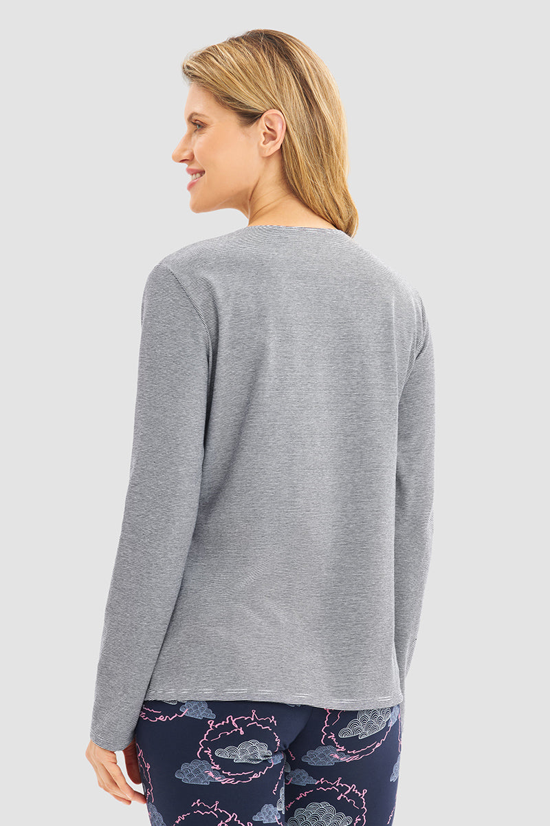 r-sch-be-happy-shirt-langarm-schlafshirt-blau-ringel image 3