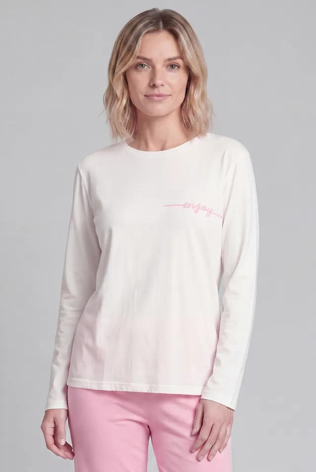 r-sch-be-happy-shirt-langarm-creme-enjoy-print image 1