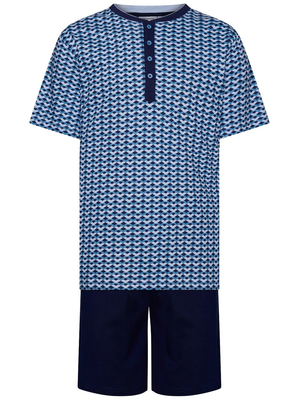 pastunette-starlit-shortama-dunkelblau-kurzpyjama-baumwolle image 1
