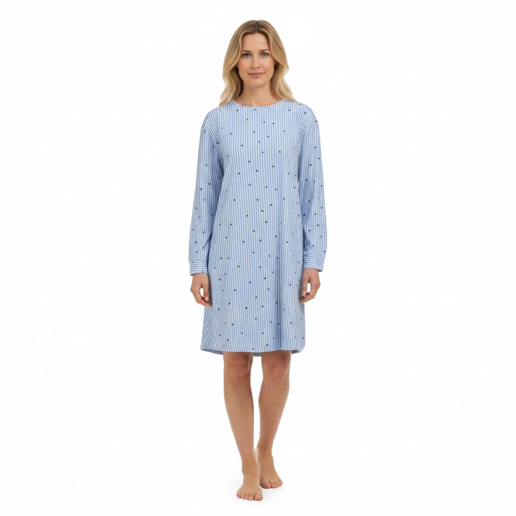 ringella-women-men-damen-nachthemd-air-blue-gr-36-baumwolle image 2