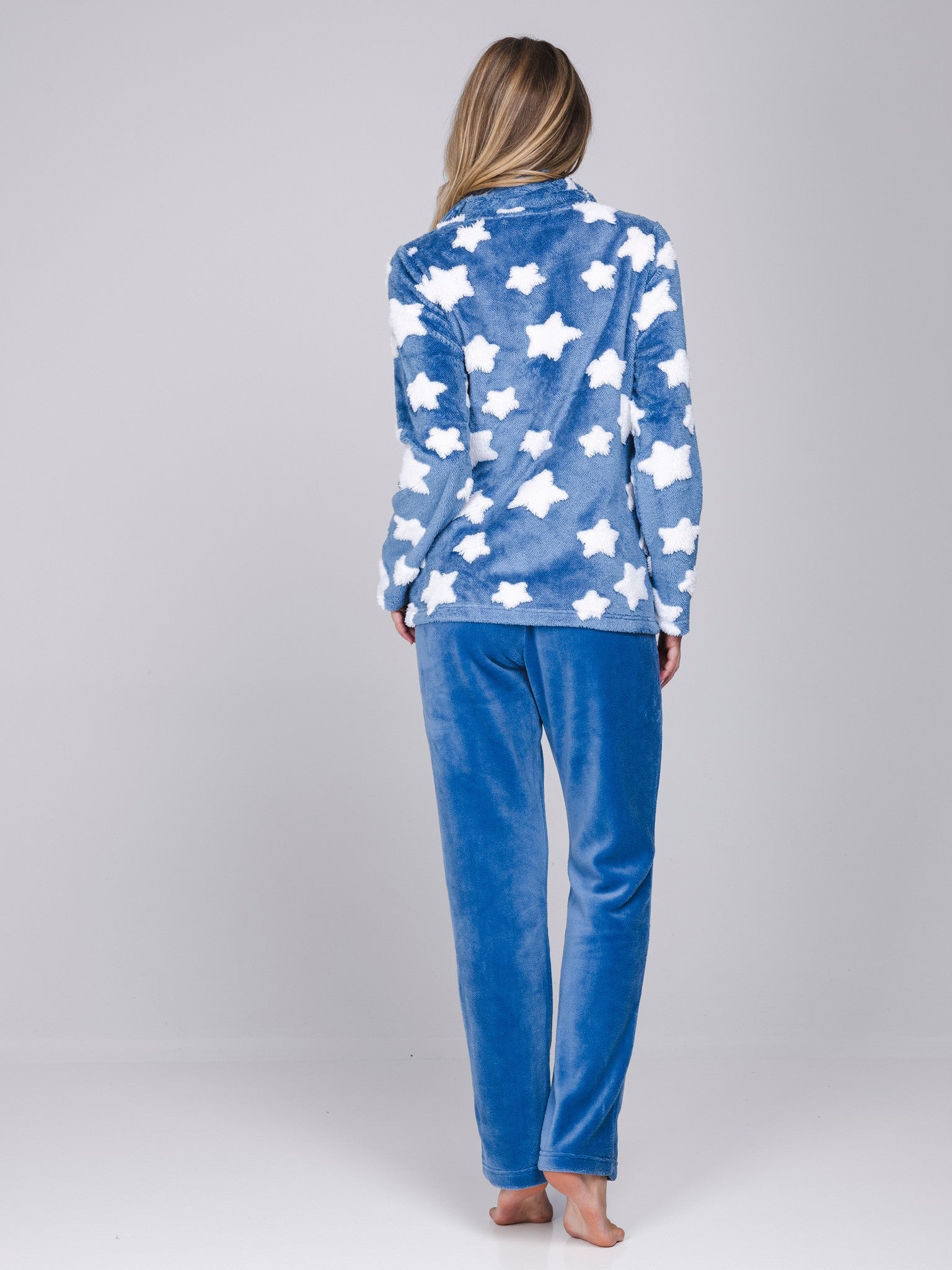 myrebelle-starry-nights-hausanzug-fleece-blau-sterne image 5