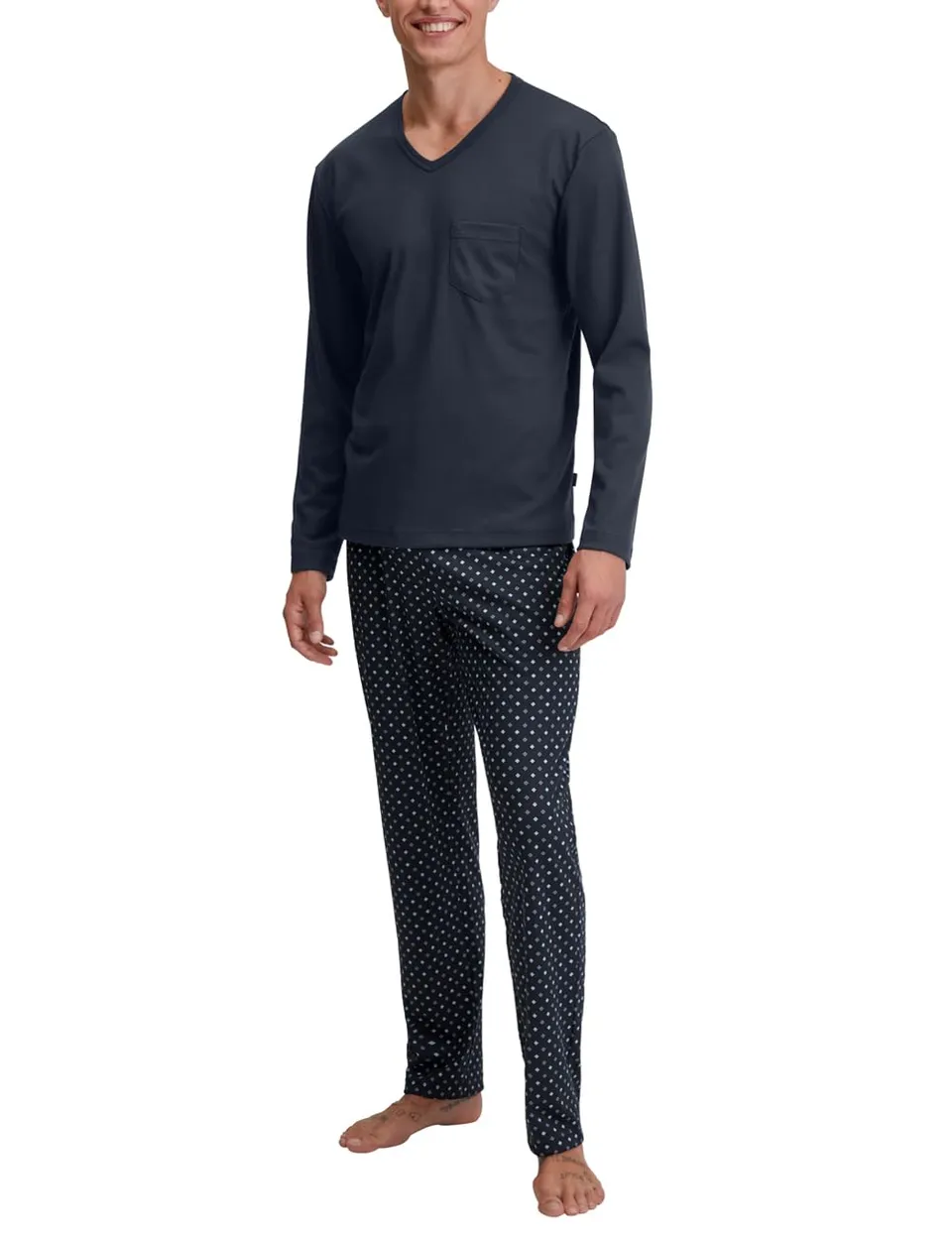 calida-relax-streamline-pyjama-herren-52-54-blau image 1