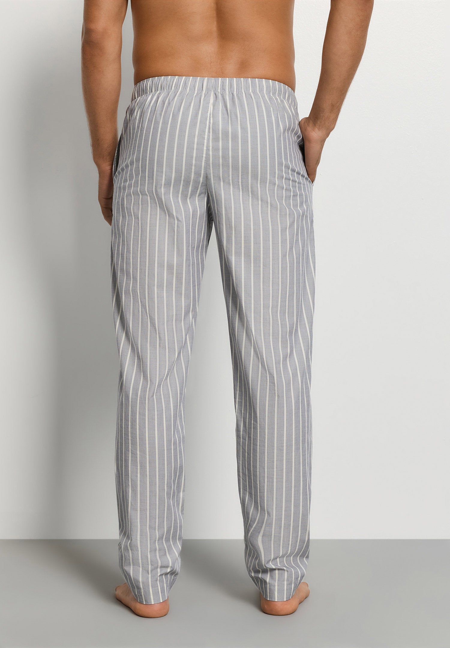 hanro-night-and-day-pyjamahose-herren-denim-stripe-baumwolle image 4