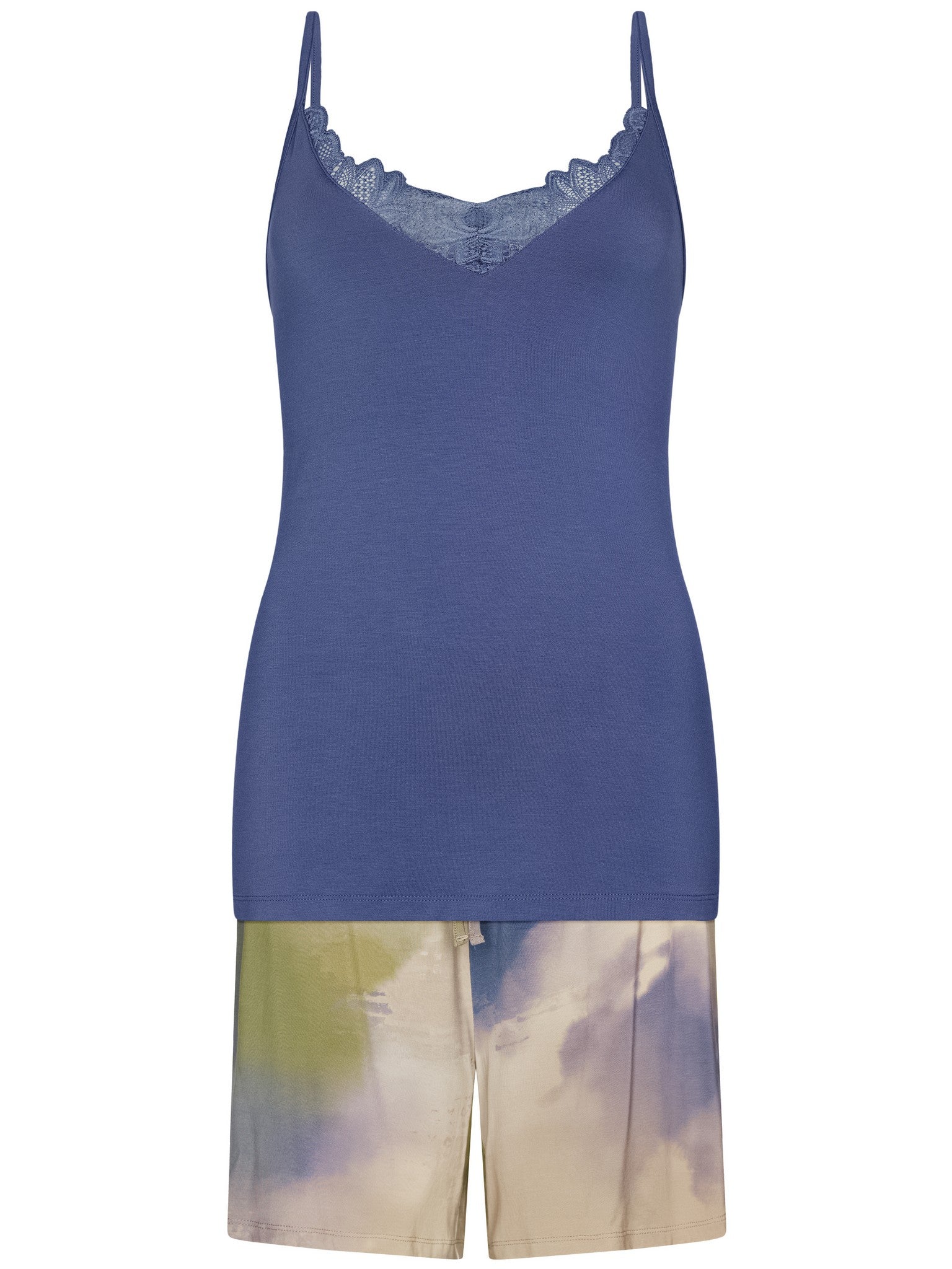pastunette-premium-serenity-shortama-blau-modal-spitze image 1