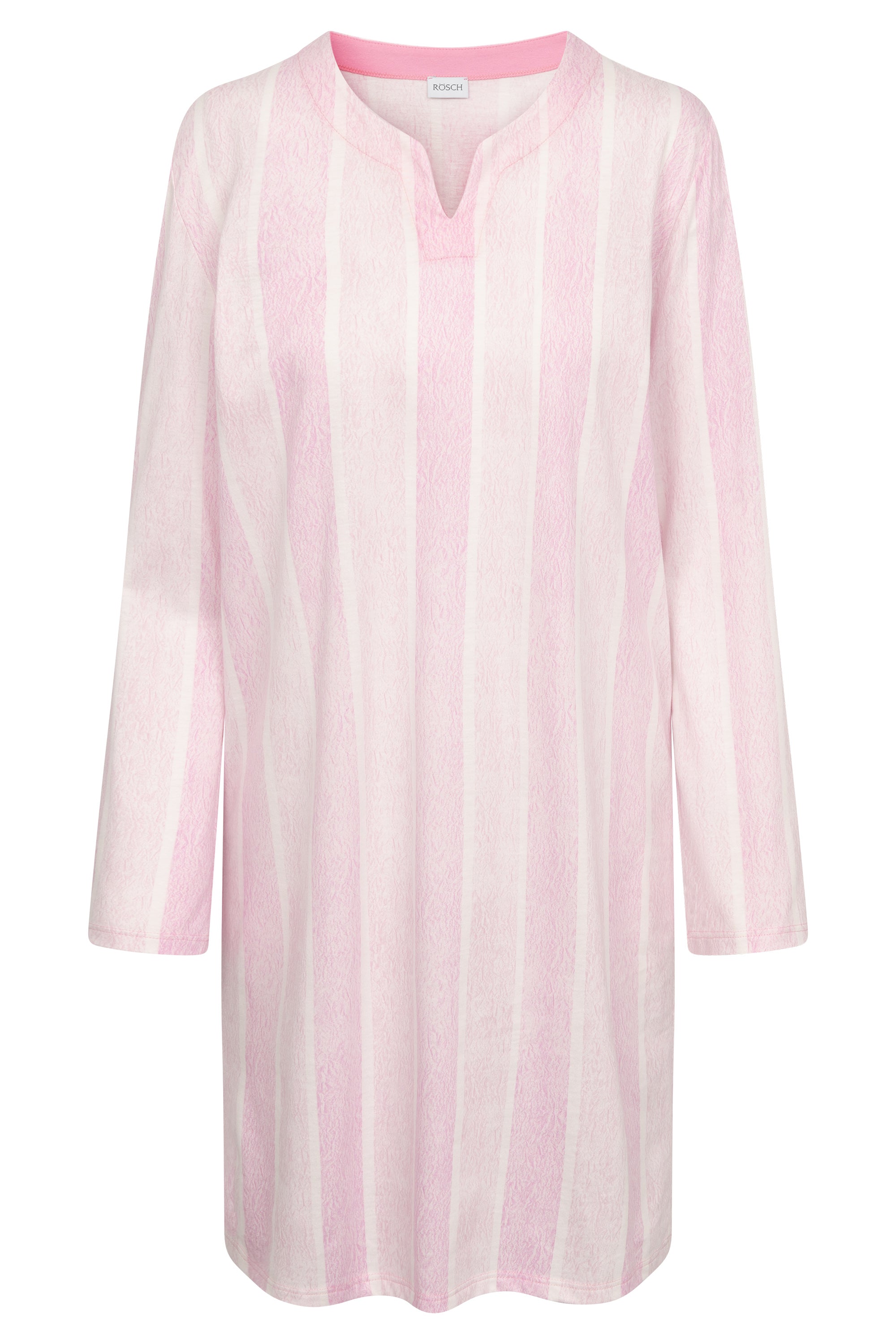 r-sch-be-happy-nachthemd-knielang-streifen-nachtkleid-rosa image 2