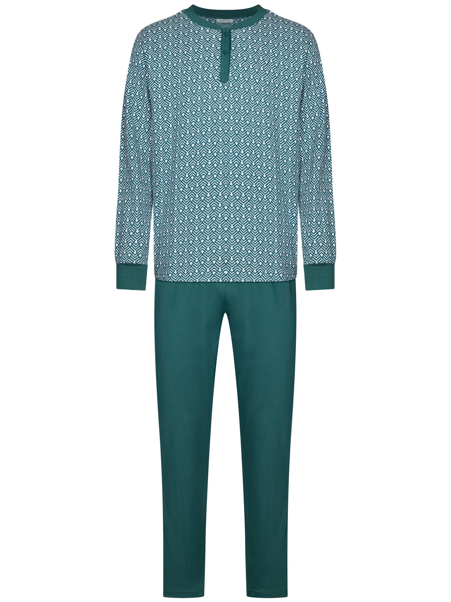 pastunette-green-motion-pyjama-herren-gr-n-baumwolle image 1