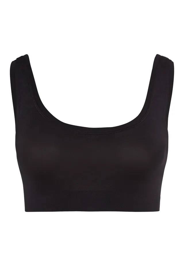 hanro-touch-feeling-crop-top-bustier-schwarz-microfaser image 1