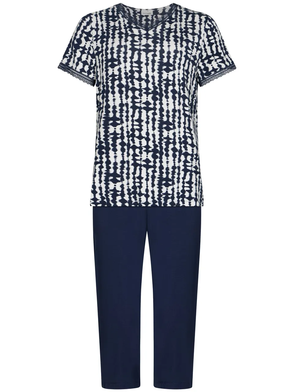 pastunette-premium-indigo-flow-pyjama-blau-mit-spitze image 1