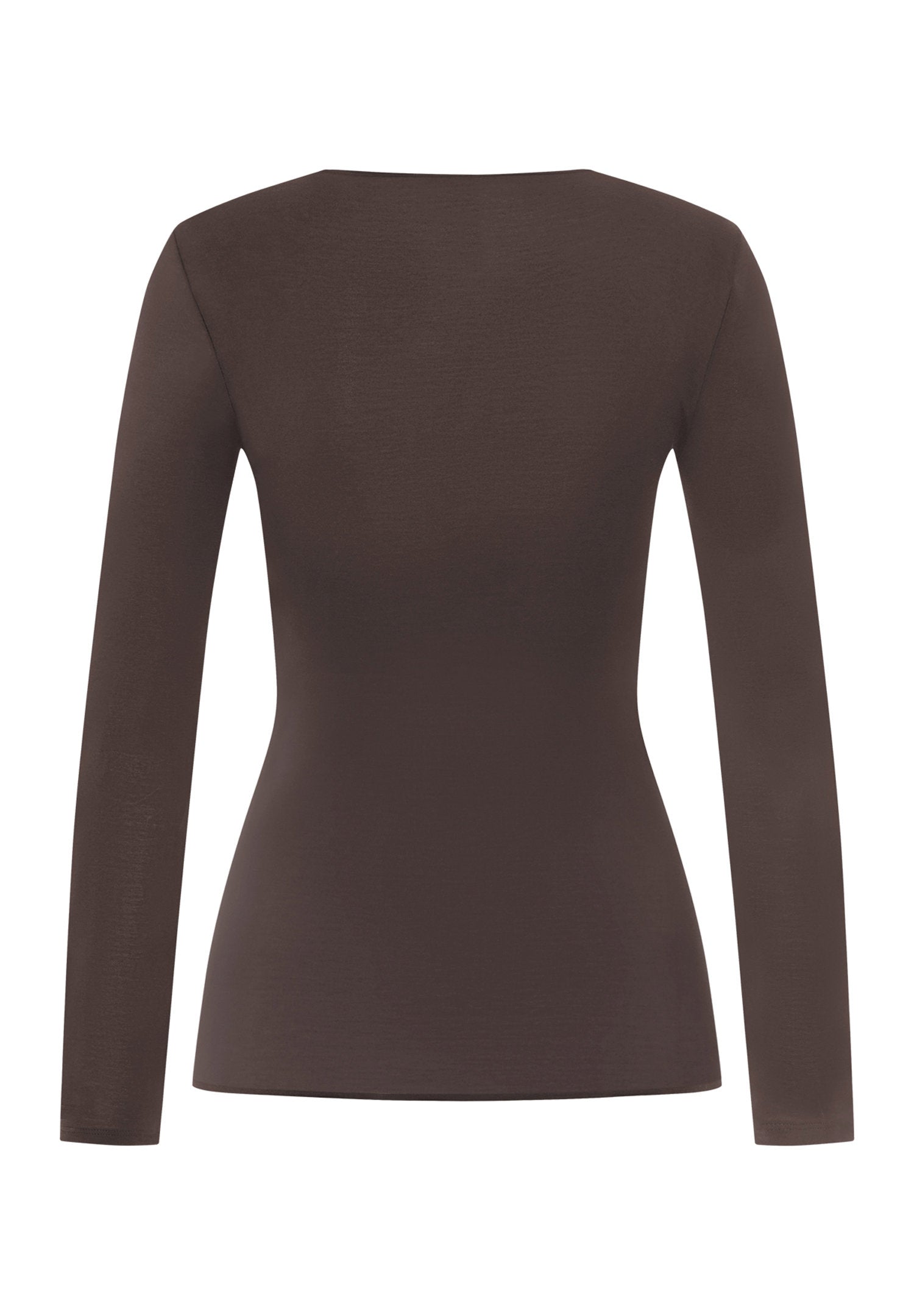 hanro-cotton-seamless-langarmshirt-071620-dark-mocha-baumwolle image 3