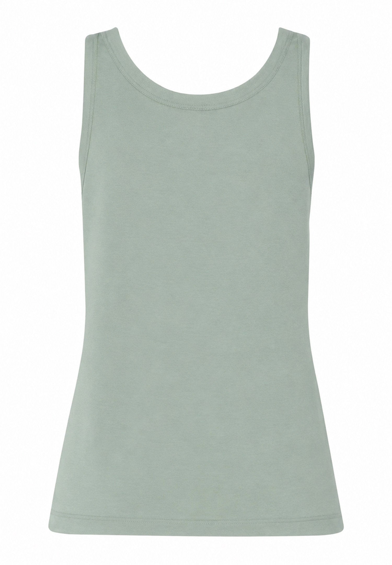 hanro-sleep-lounge-tank-top-green-tea-baumwolle-slim-fit image 2