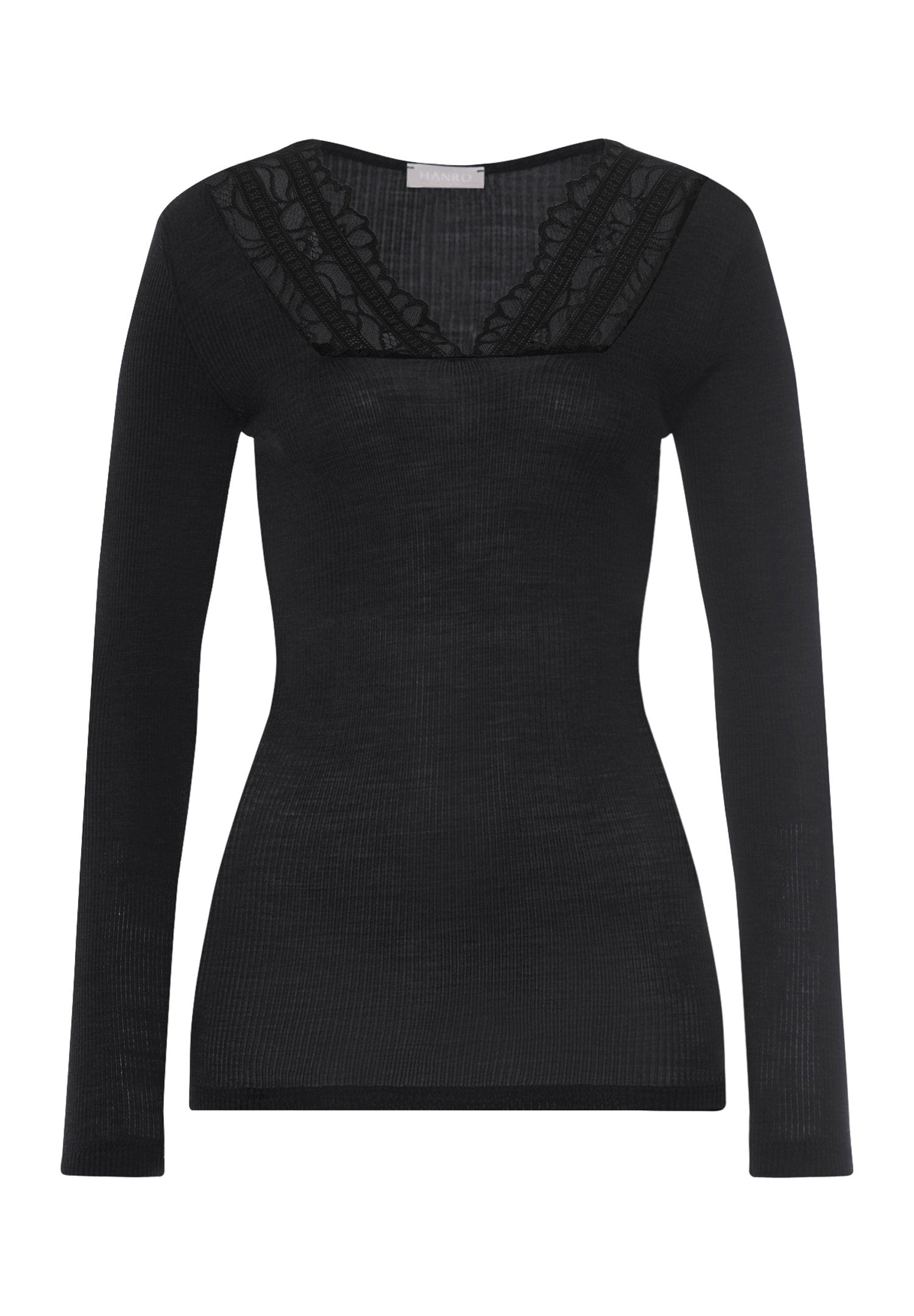 hanro-marcia-langarm-shirt-phantom-merino-seide-spitze image 1