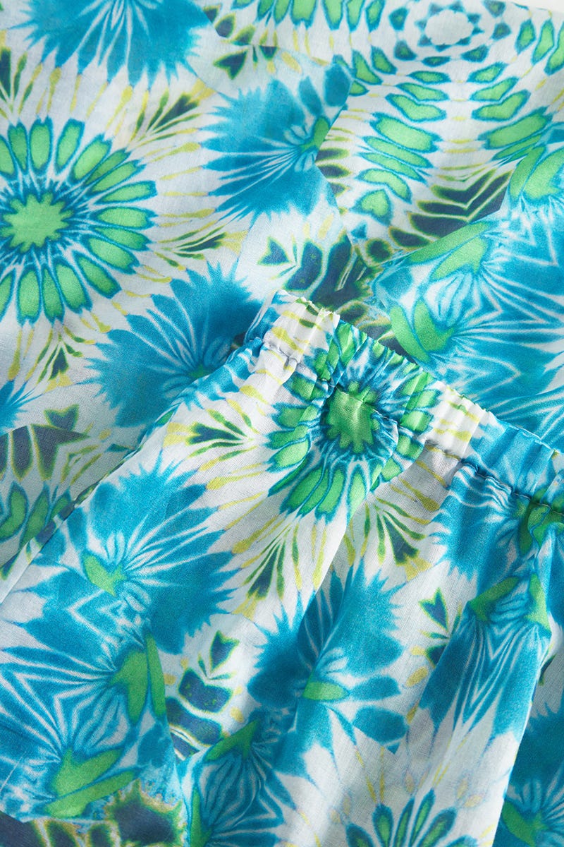 r-sch-be-happy-pyjama-kurz-shorty-t-rkis-batik-100-baumwolle image 6