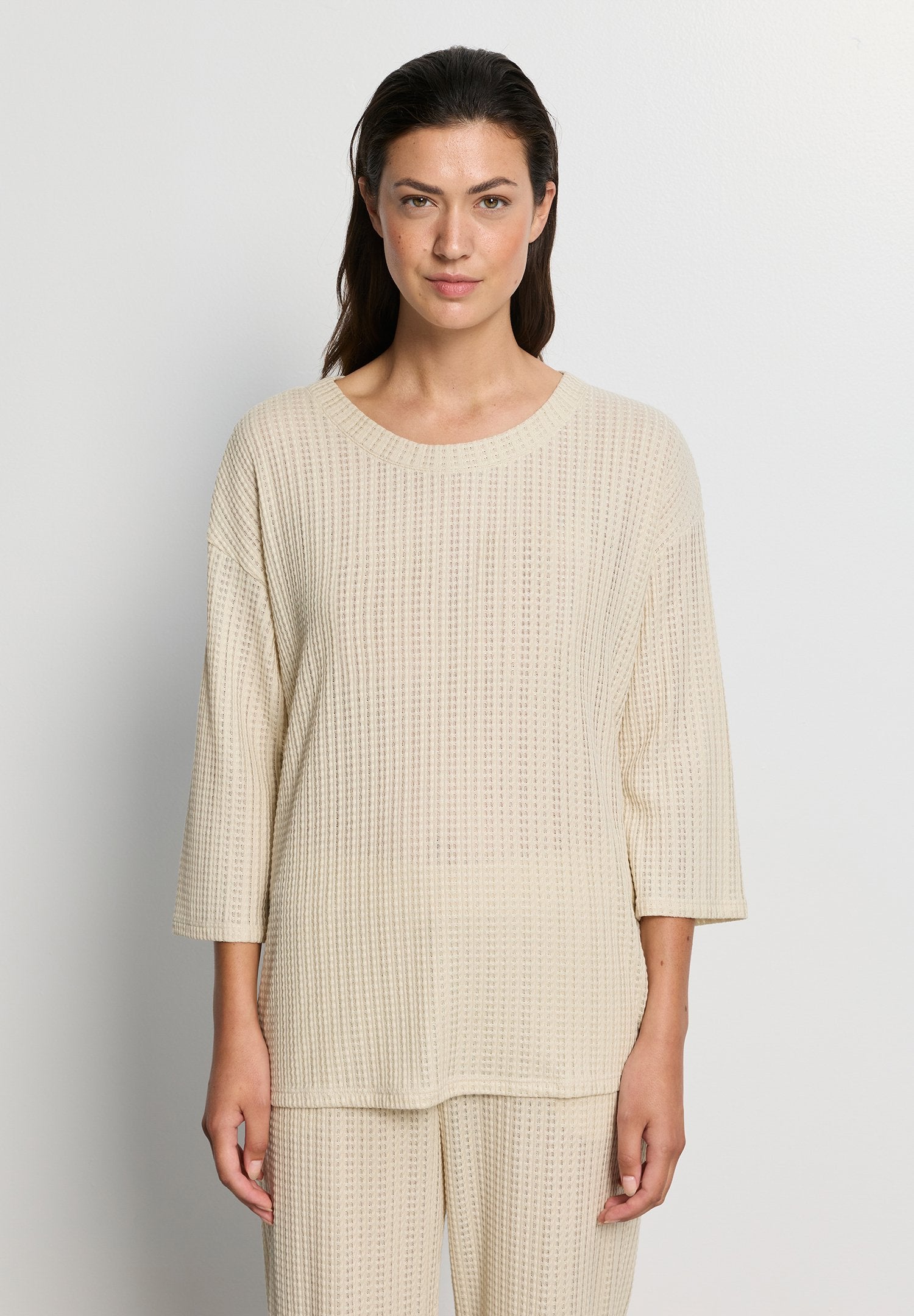 hanro-summer-knits-3-4-slv-shirt-top-oyster-grau image 2