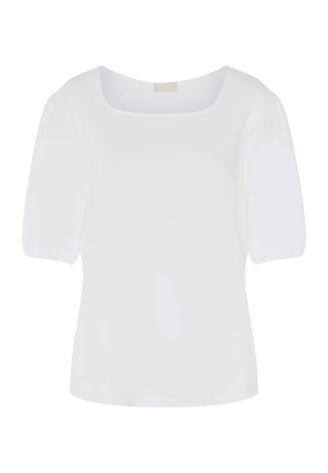 hanro-natural-shirt-s-slv-shirt-t-shirt-wei-bio-baumwolle image 1