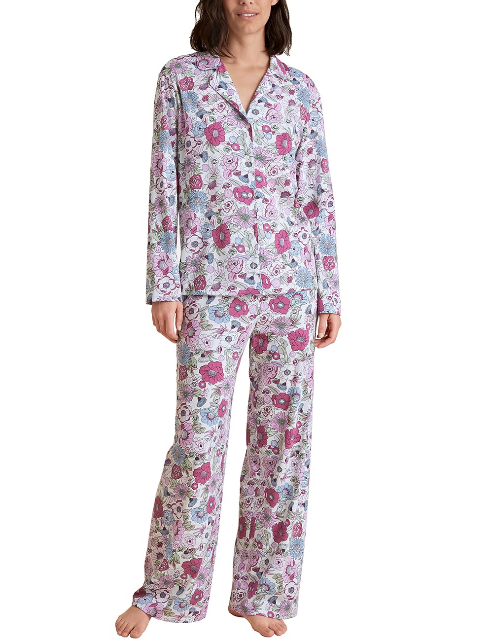 calida-botanic-dreams-pyjama-damen-red-violet-36-38 image 5