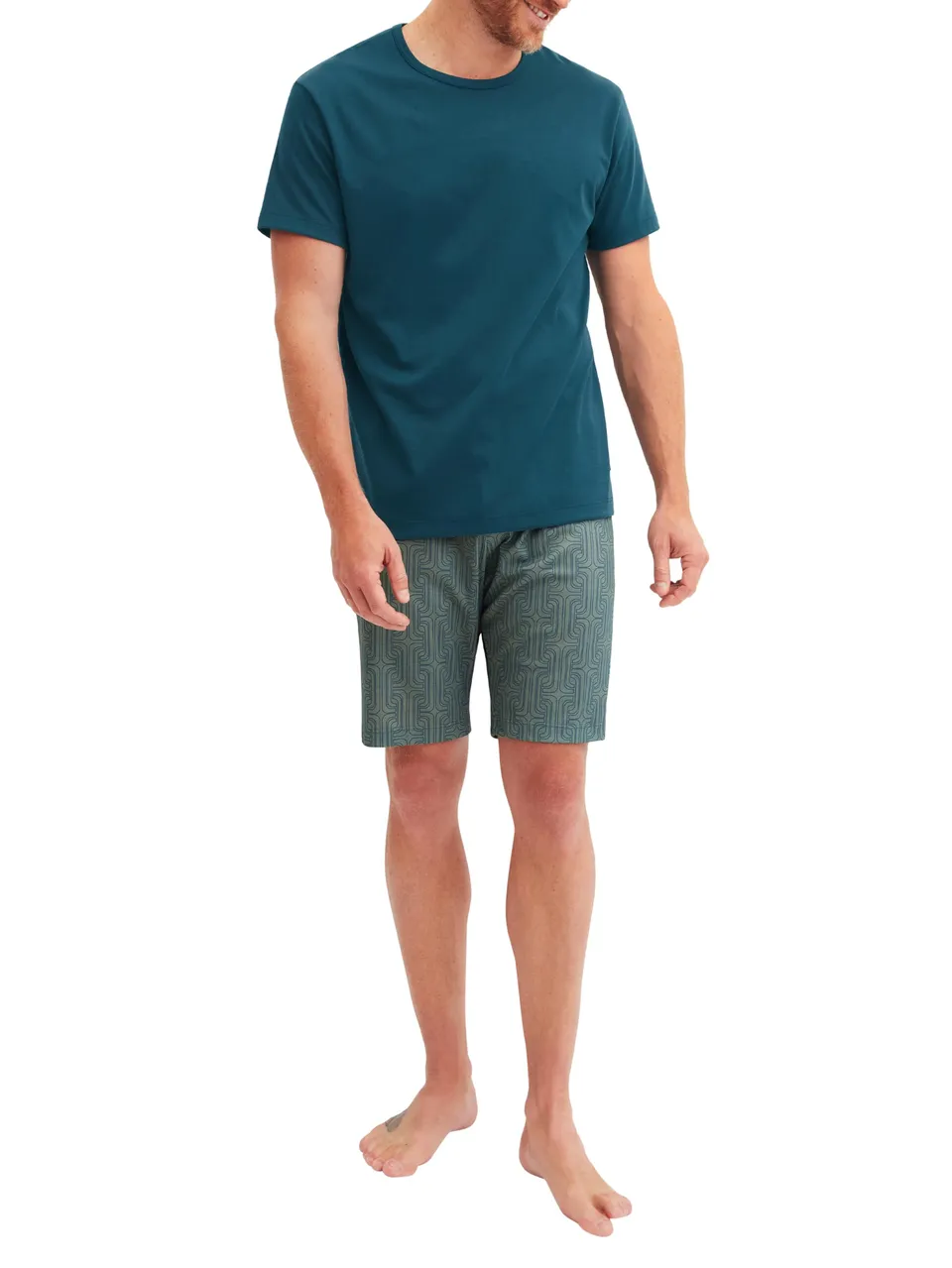 calida-relax-streamline-kurz-pyjama-herren-kurzarm-baumwolle image 1
