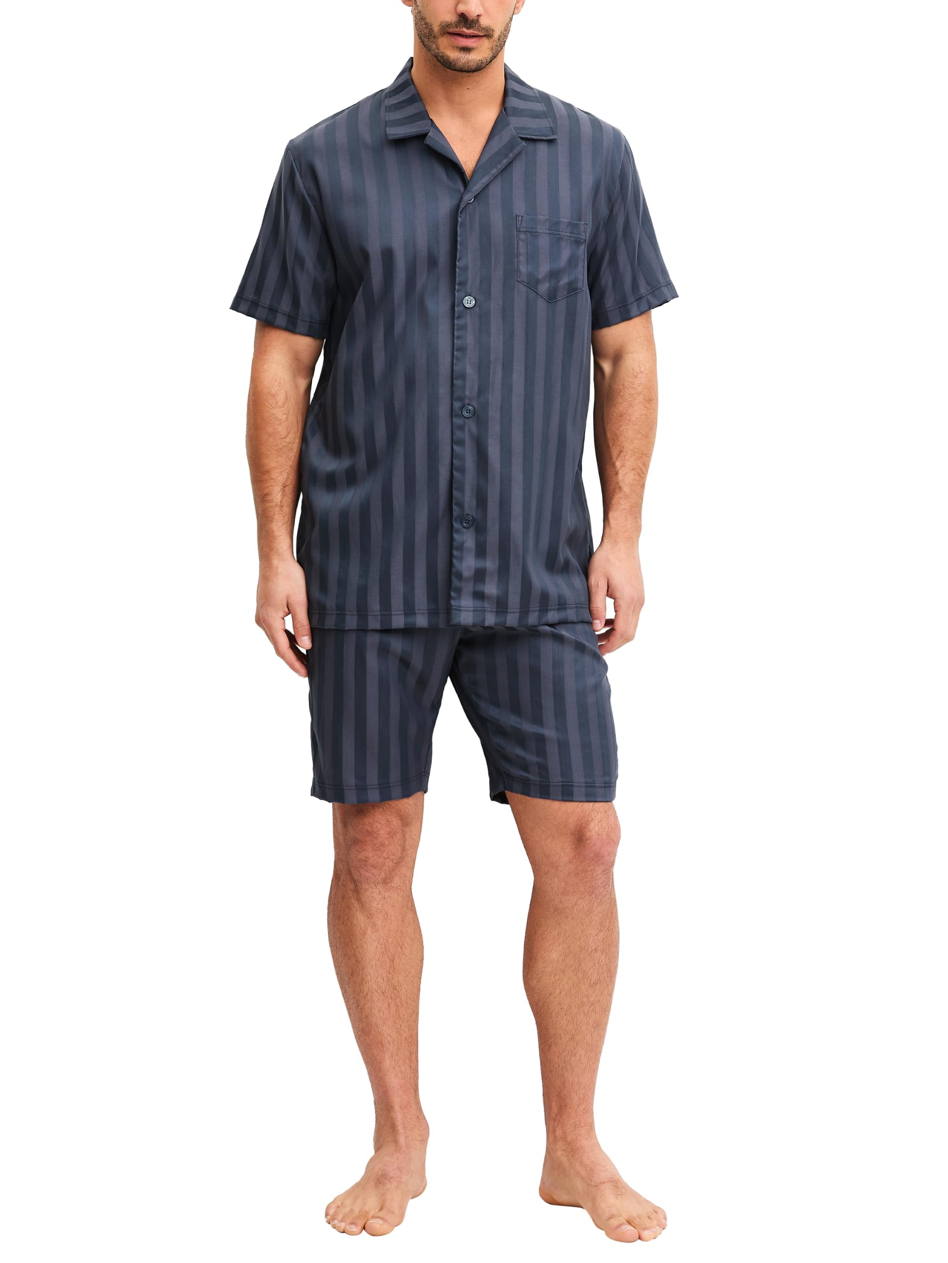 calida-relax-lux-kurz-pyjama-herren-50-streifen image 1