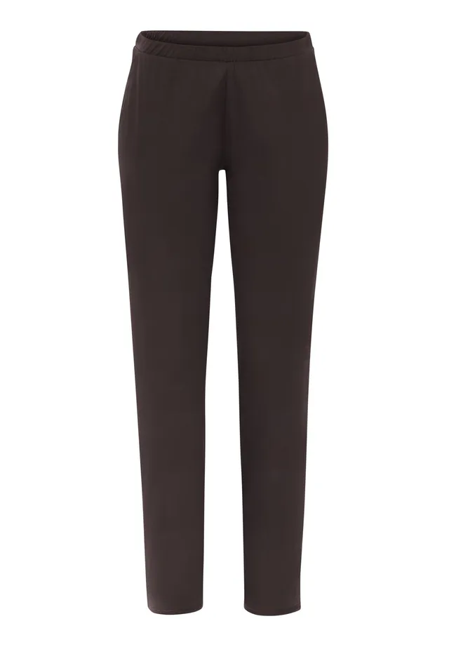 hanro-grand-central-pyjamahose-dark-mocha-seide-modal image 1