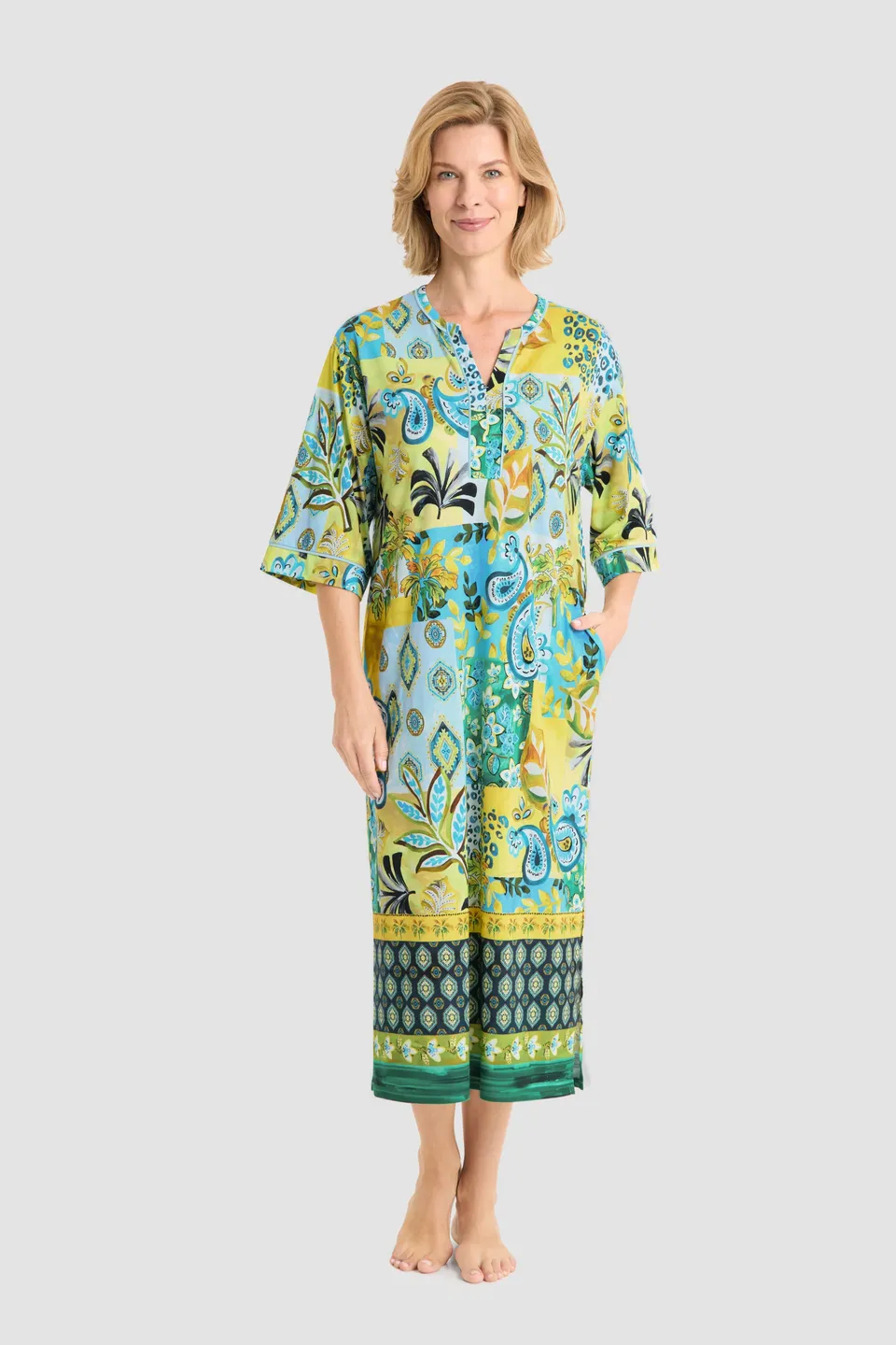 r-sch-be-happy-nachthemd-maxi-mehrfarbig-paisley-120cm image 1