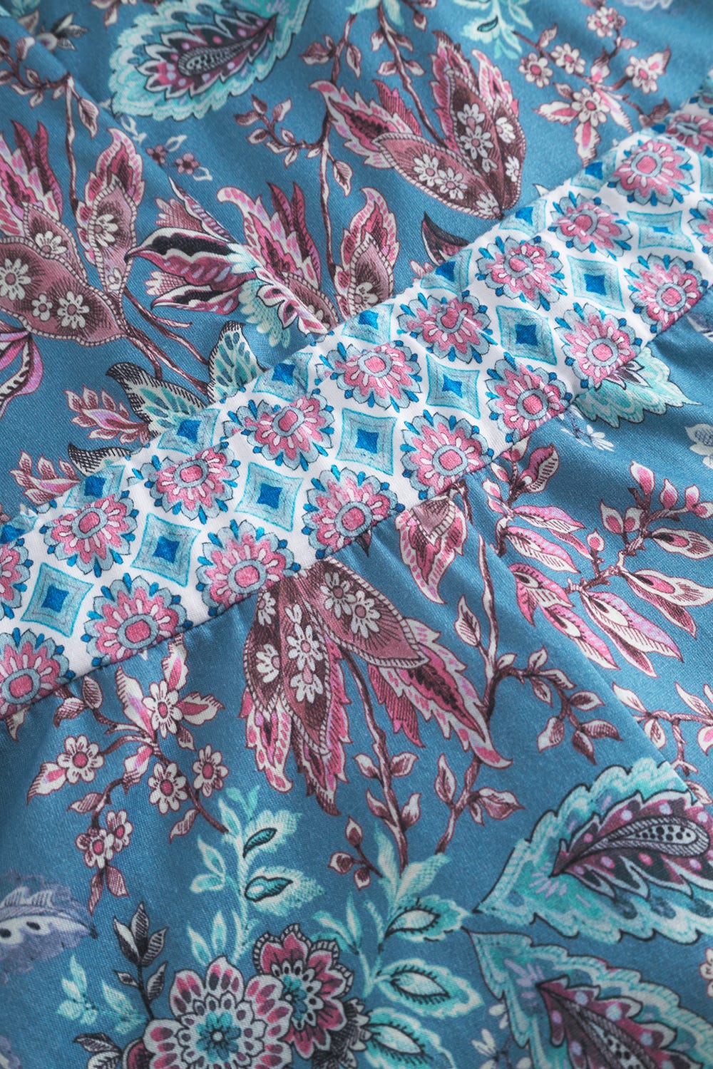 r-sch-be-happy-pyjamahose-lang-blau-ornamentdruck-weit image 5