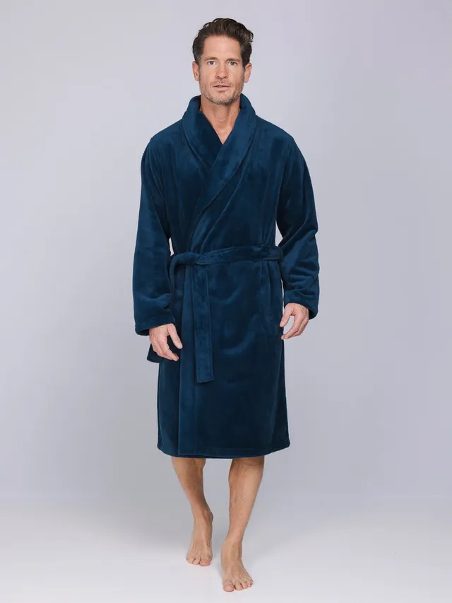 pastunette-blue-comfort-herren-bademantel-blau-fleece image 1