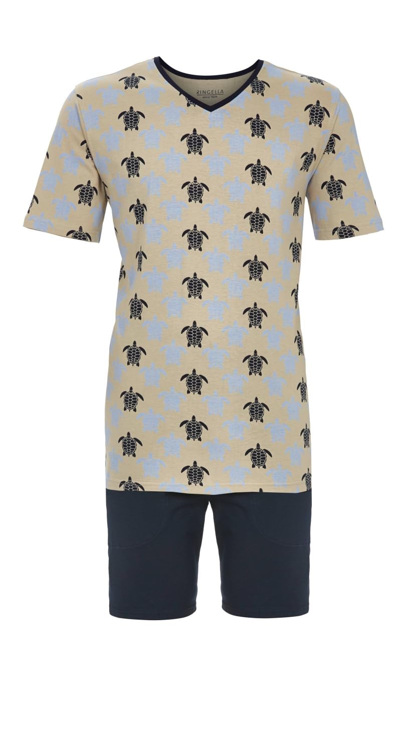 ringella-herren-shorty-v-ausschnitt-kurzpyjama-gr-46-baumwolle image 1