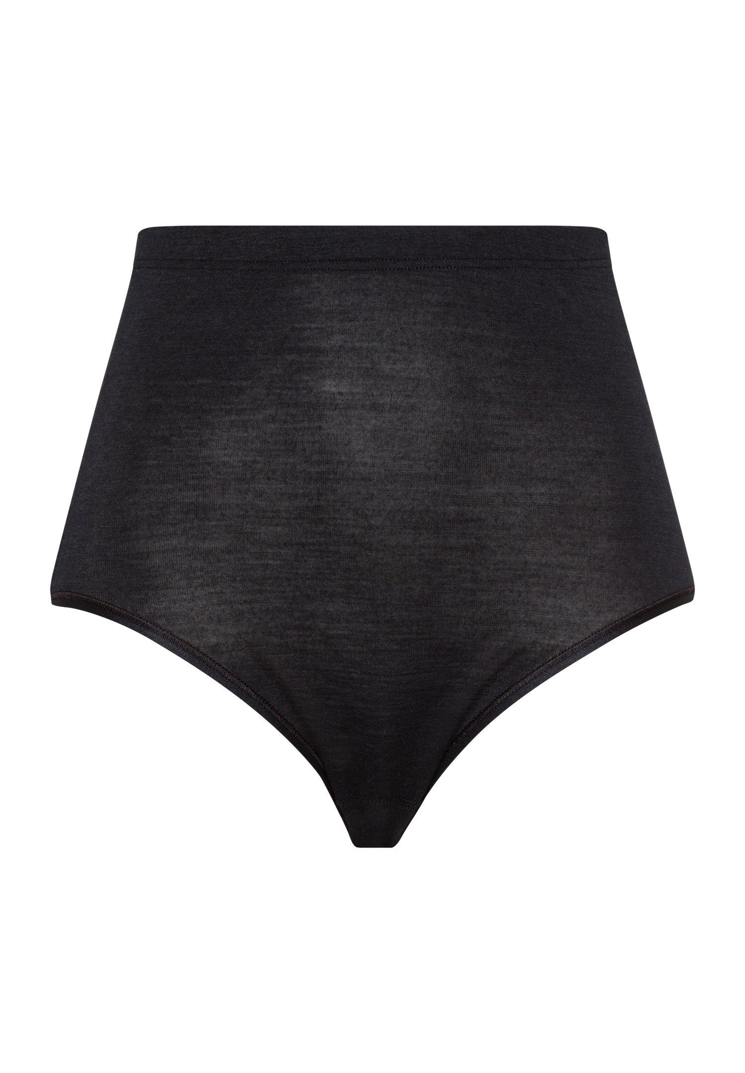 hanro-woolen-silk-maxi-slip-schwarz-wolle-seide image 1
