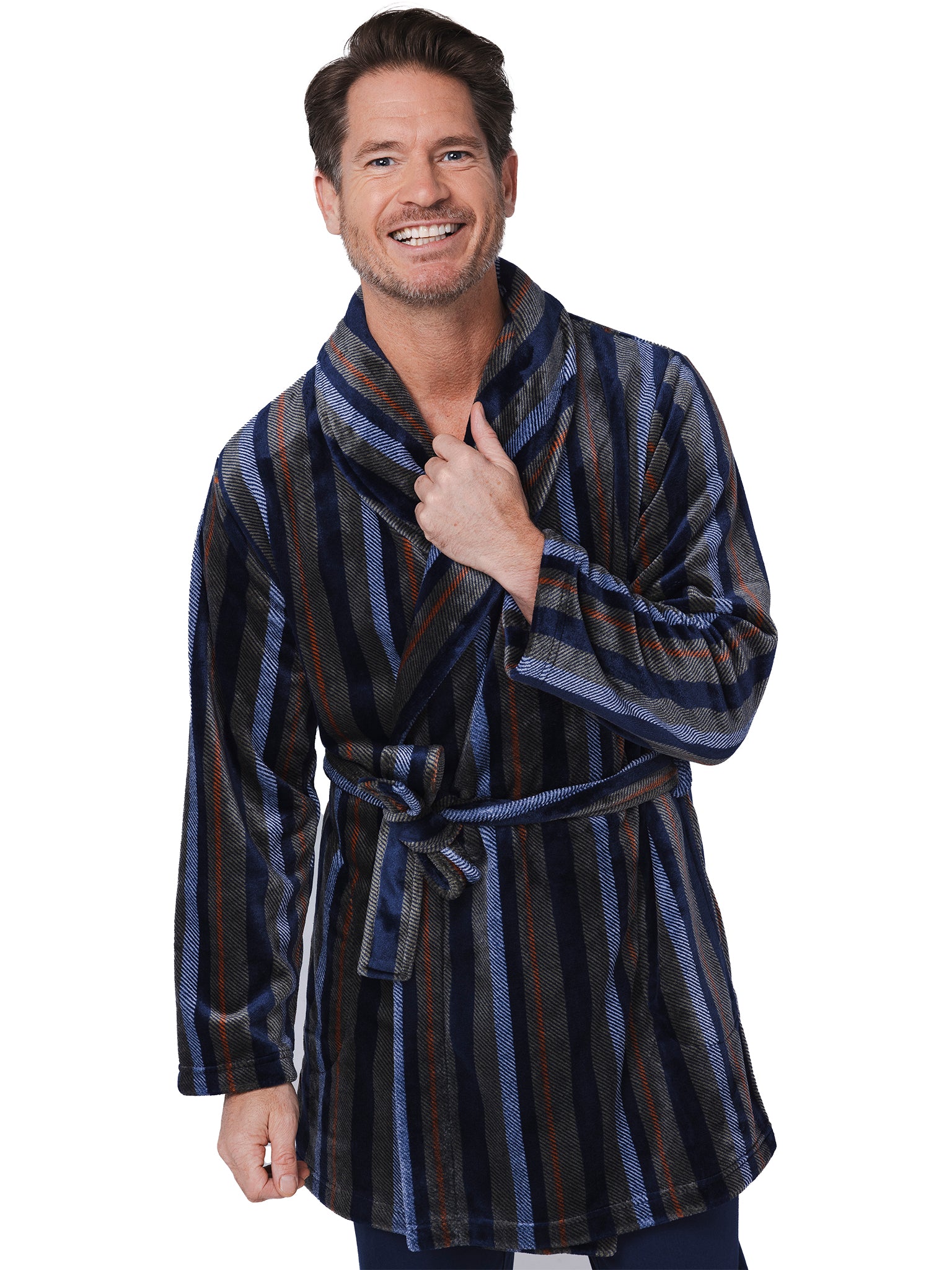 pastunette-adventure-bademantel-damen-dunkelblau-flanell-fleece image 4