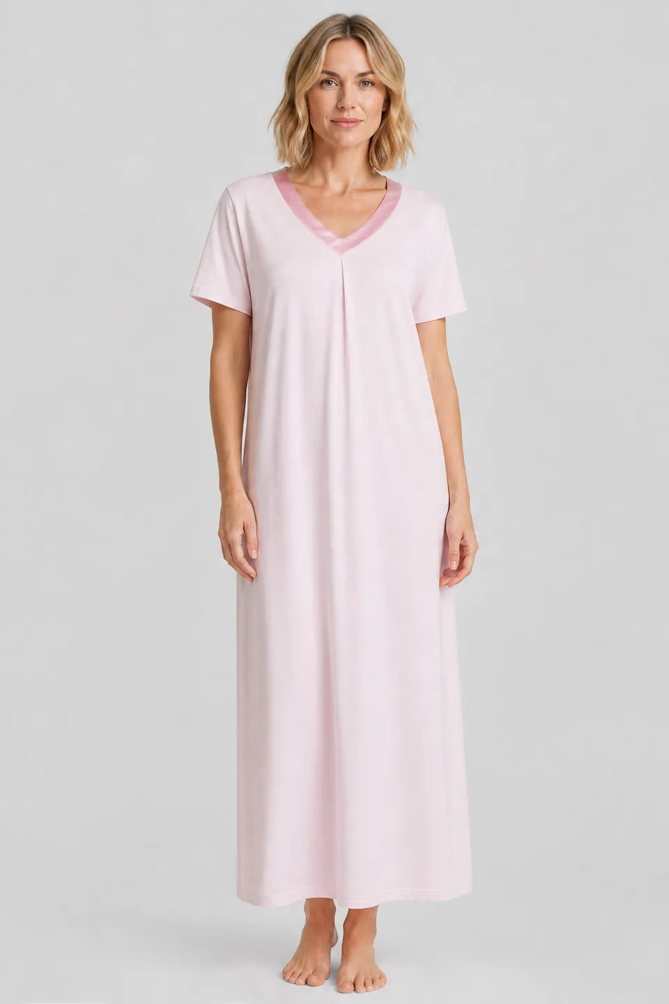 r-sch-be-happy-nachthemd-maxi-rosa-baumwolle-satinblende image 1