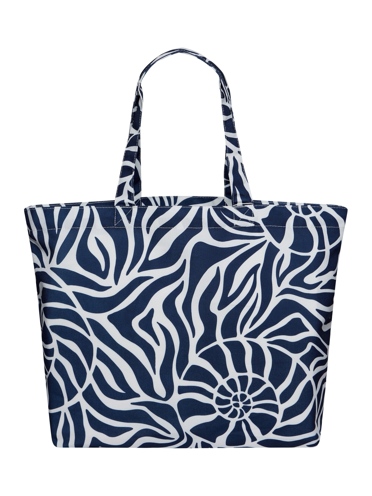 pastunette-animal-shell-strandtasche-wei-blau-canvas image 1