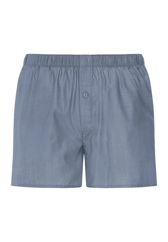 hanro-fancy-woven-boxers-boxershorts-chambray-blue-baumwolle image 1