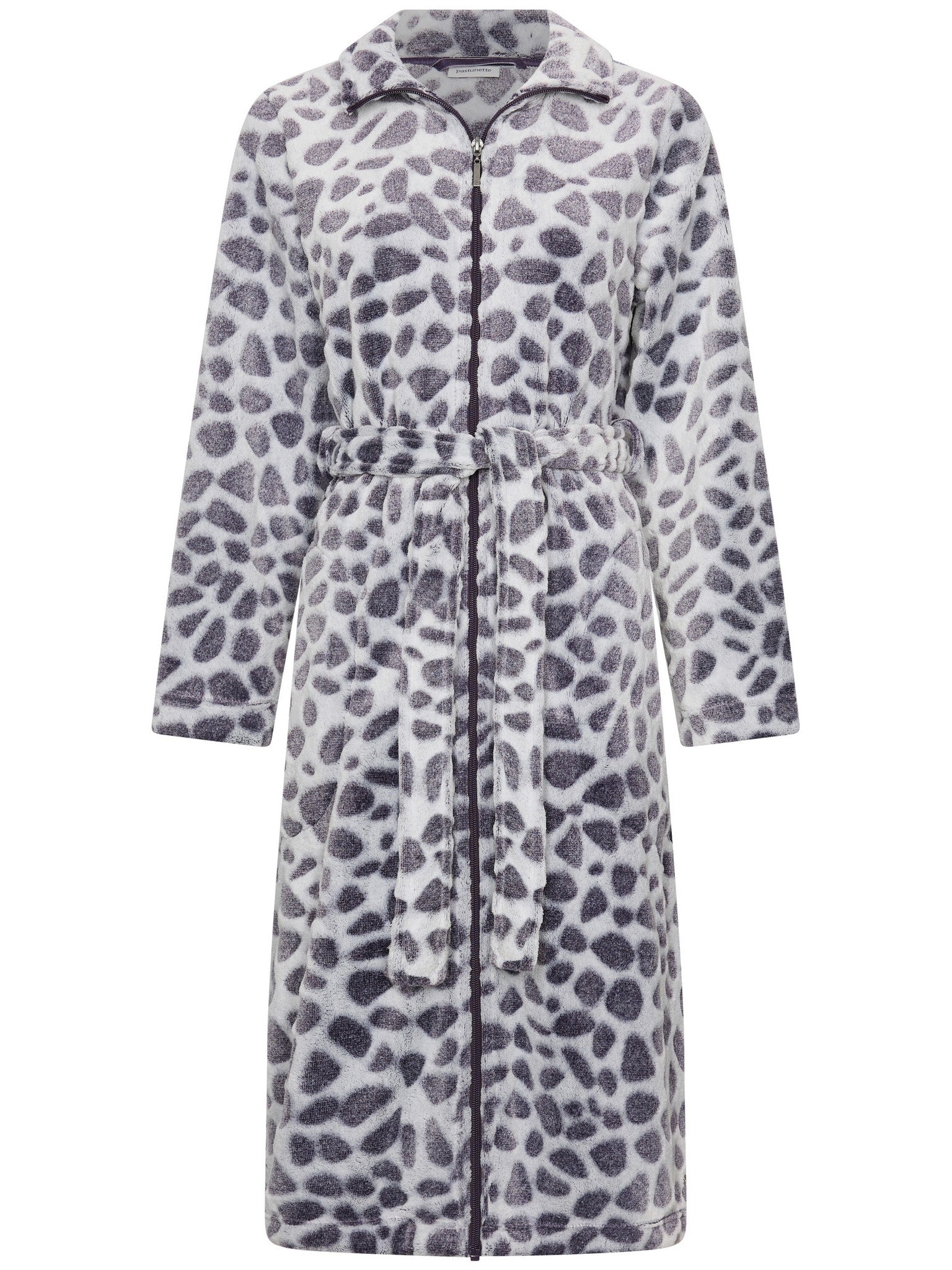 pastunette-purple-pebbles-bademantel-lila-fleece image 1