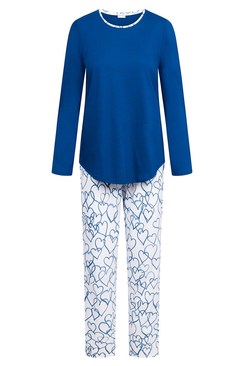 r-sch-be-happy-pyjama-lang-blau-herz-print-gr-36-50 image 2