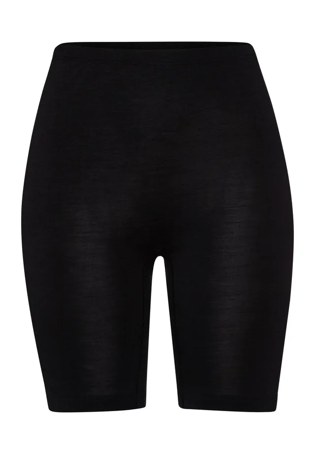 hanro-woolen-silk-shorty-schwarz-wolle-seide-nahtlos image 1