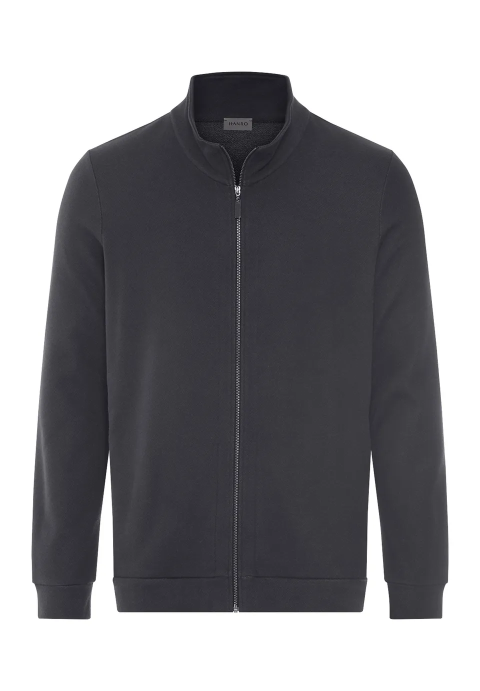 hanro-travelwear-cardigan-smokey-charcoal-baumwolle image 1